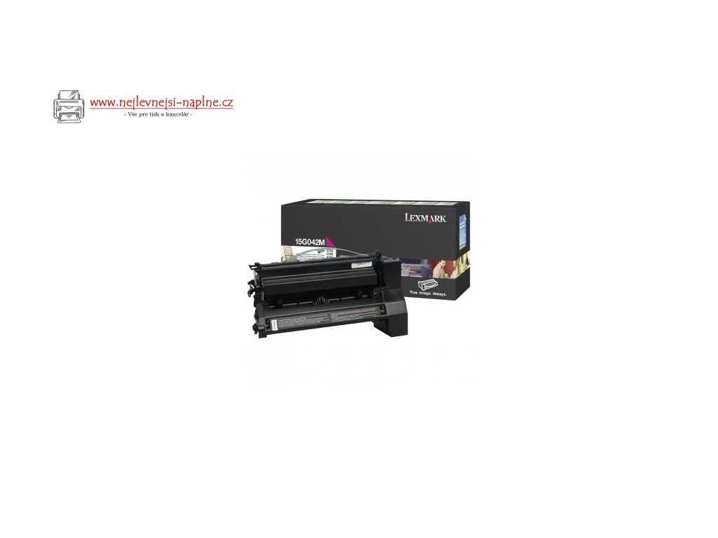 Lexmark originální toner 15G042M, magenta, 15000str., return