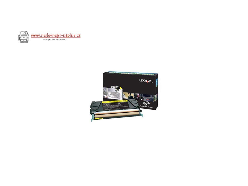 Lexmark originální toner 24B5703, yellow, 10000str., high capacity, return