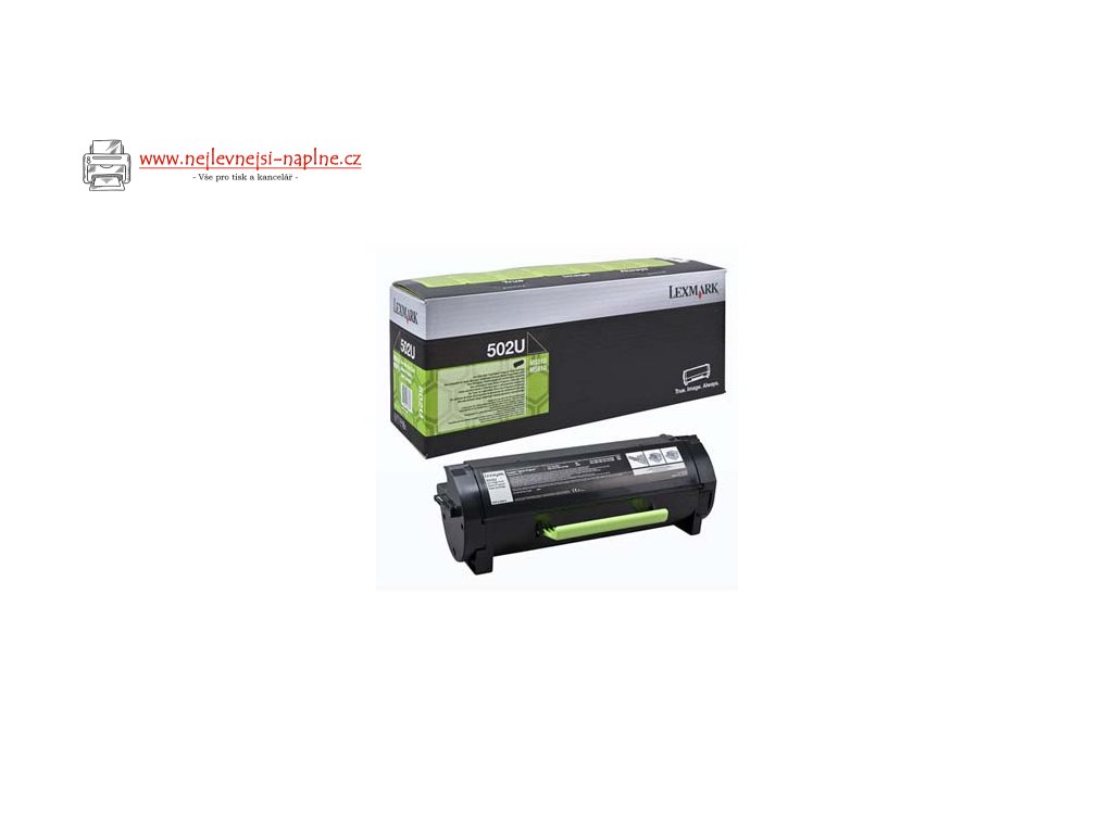 Lexmark originální toner 50F2U00, 502U, black, 20000str., ultra high capacity, return