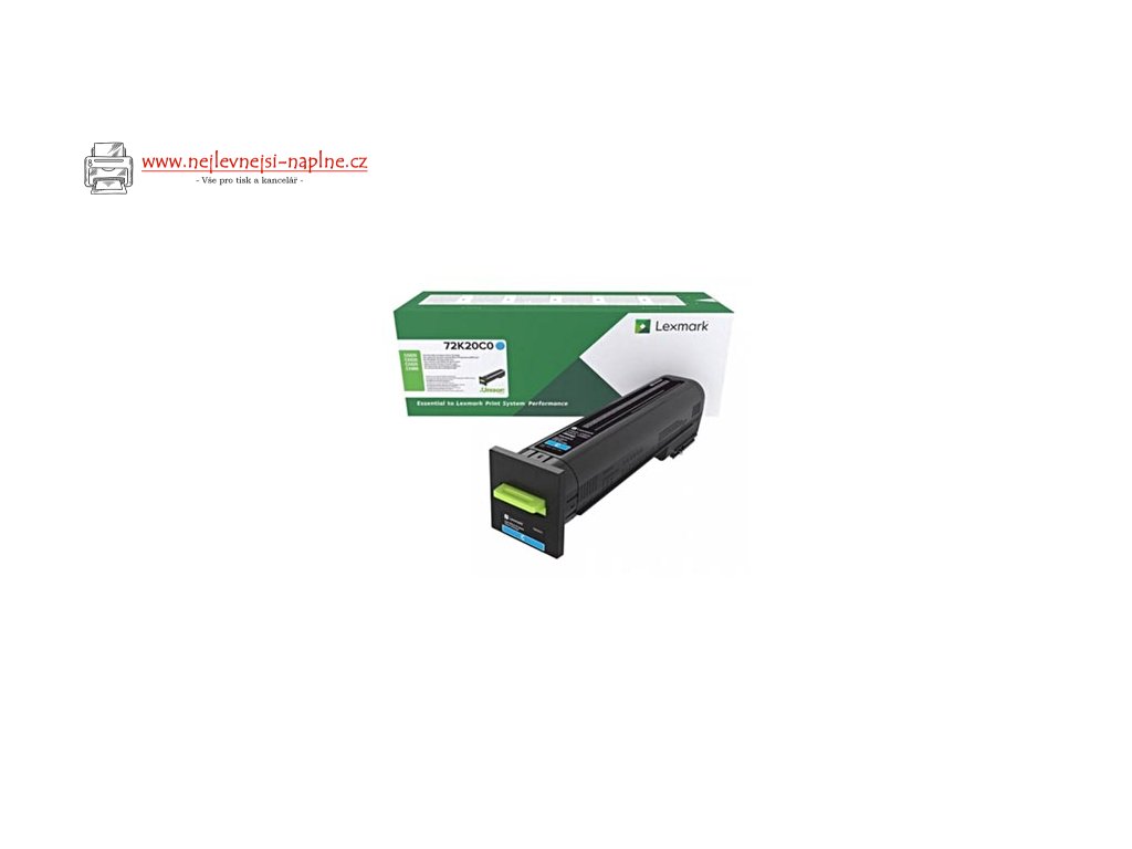 Lexmark originální toner 72K2XC0, cyan, 22000str., extra high capacity, return