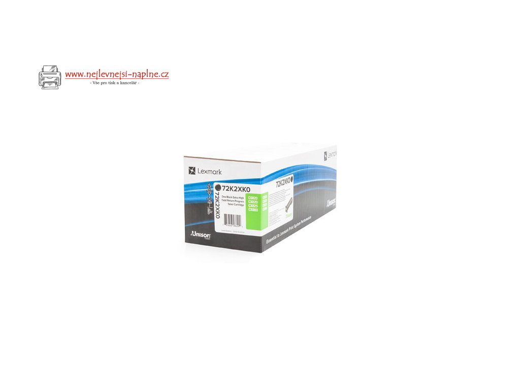 Lexmark originální toner 72K2XK0, black, 33000str., extra high capacity, return