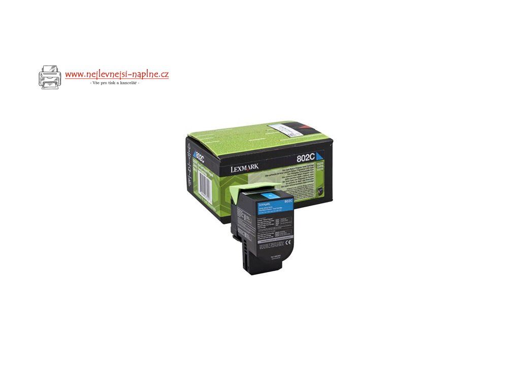 Lexmark originální toner 80C20C0, cyan, 1000str., return