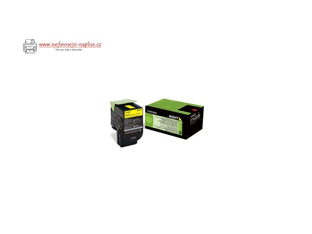 Lexmark originální toner 80C2HY0, yellow, 3000str., return