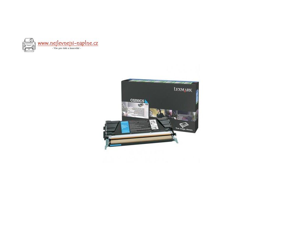Lexmark originální toner C5200CS, cyan, 1500str., return