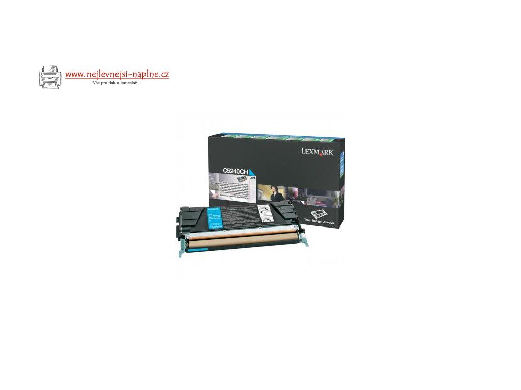 Lexmark originální toner C5240CH, cyan, 5000str., return