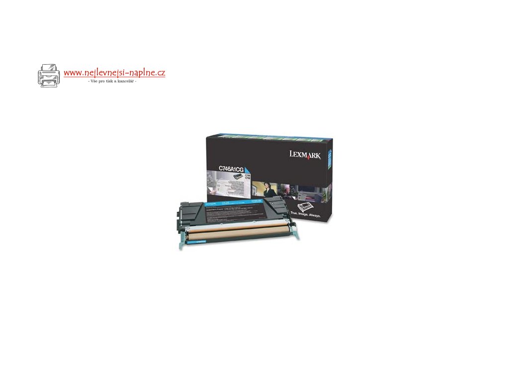 Lexmark originální toner C746A1CG, cyan, 7000str., return
