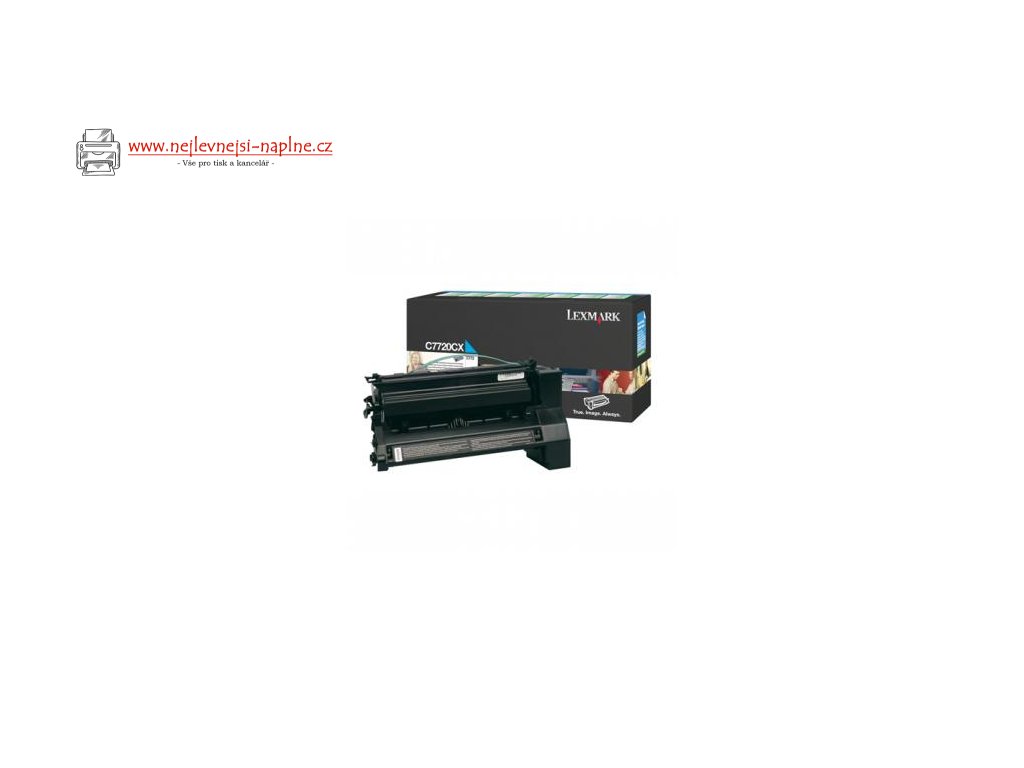 Lexmark originální toner C7720CX, cyan, 15000str., return