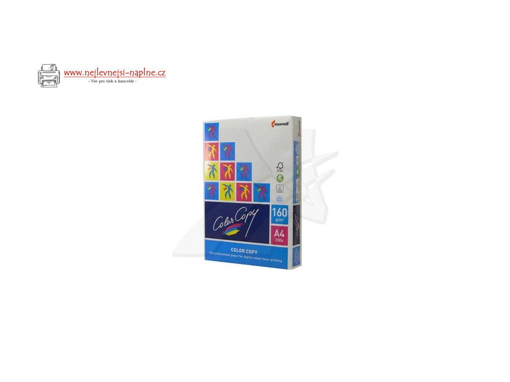 Xerografický papír Color copy, A4, 160 g/m2, bílý, 250 listů, spec. pro barevný laserový tisk