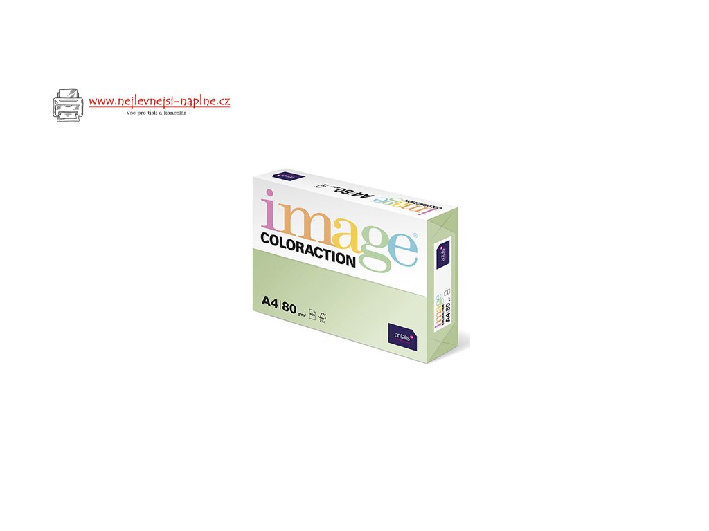 Xerografický papír Coloraction, Jungle, A4, 80 g/m2, světle zelený, 500 listů, vhodný pro inkoustový tisk