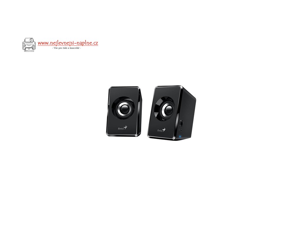 Genius reproduktory SP-U125, 2.0, 3W, černé, regulace hlasitosti, 3,5 mm jack (USB), 150Hz-20kHz