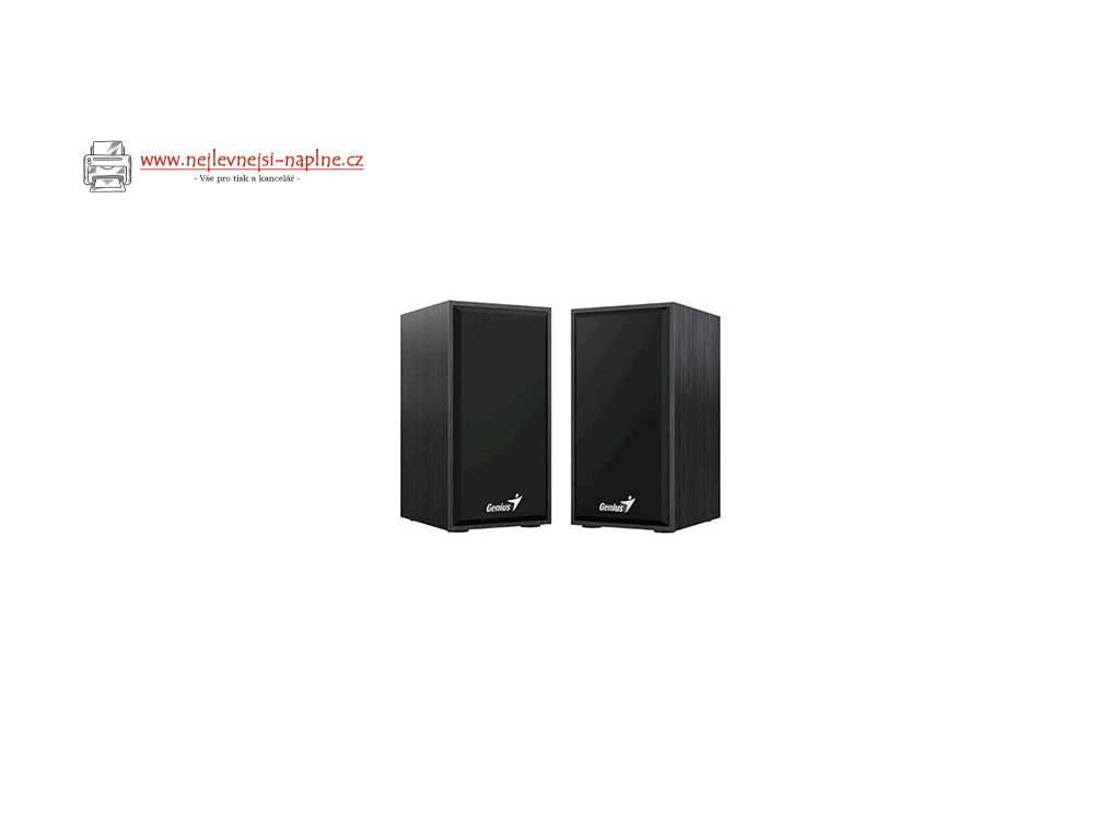 Genius reproduktory SP-HF180, 2.0, 6W, černé, regulace hlasitosti, dřevěné, 150Hz-20kHz