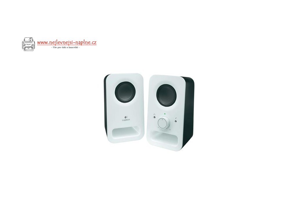 Logitech reproduktory Z150, 2.0, 3W, bílé, regulace hlasitosti, přenosné, 150Hz-20kHz