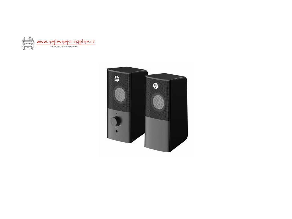HP reproduktory DHS-2101, 2.0, 12W, černý, regulace hlasitosti, stolní, 3,5 mm jack (USB)