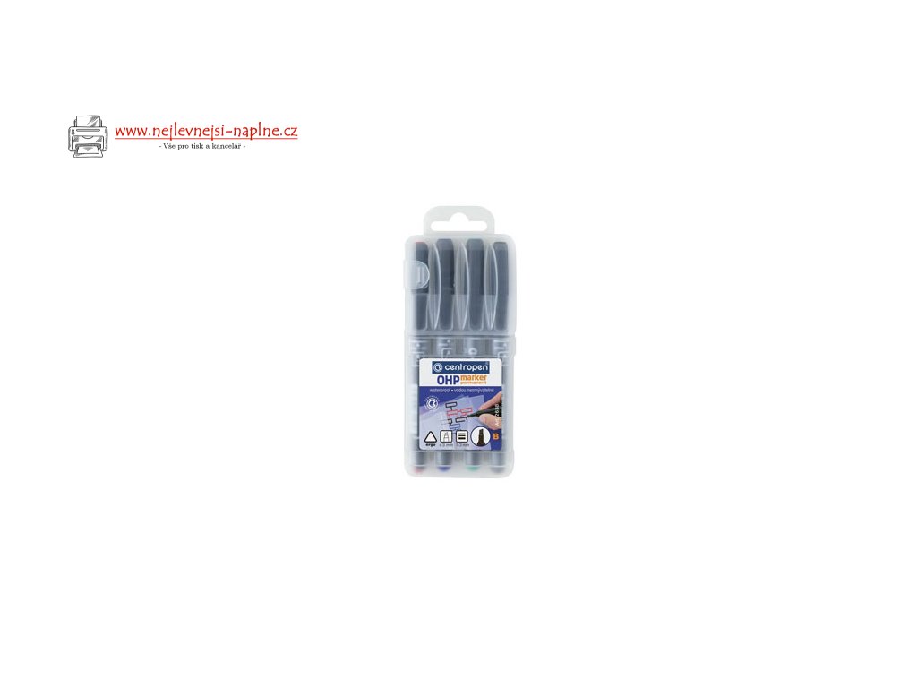 Centropen, marker 2638, color, 4ks, 1.3mm, alkoholová báze, cena za 1ks
