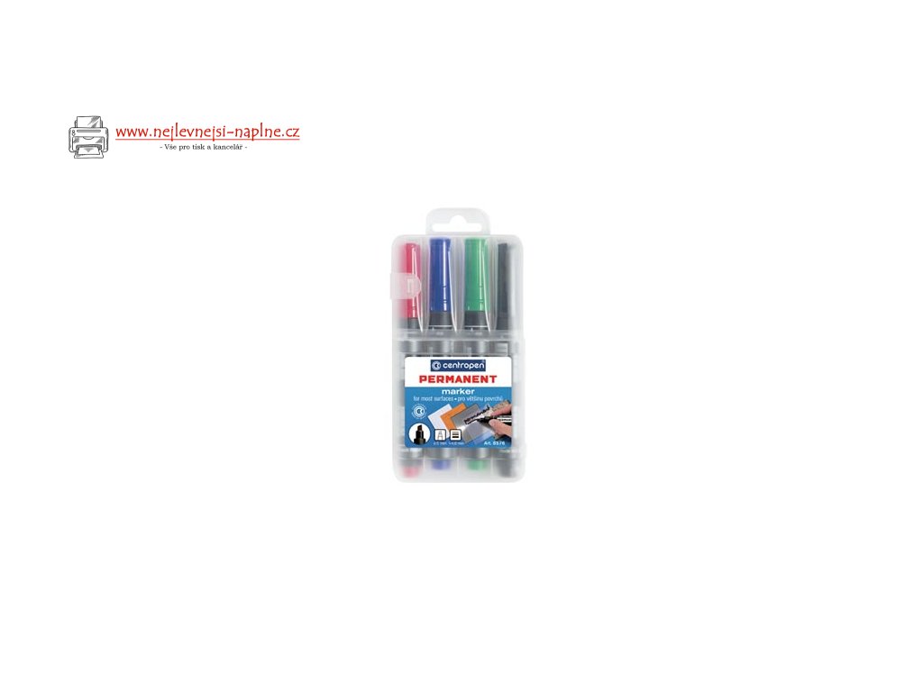 Centropen, marker 8576, color, 4ks, 1-4,6mm, alkoholová báze
