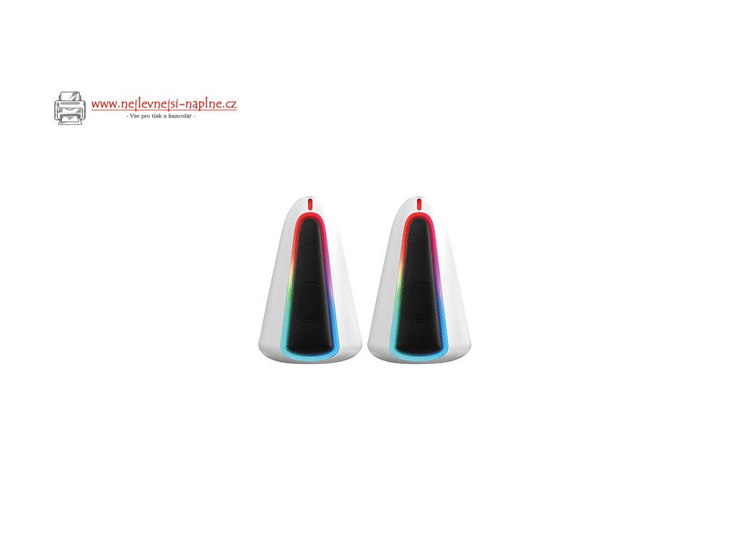 Marvo reproduktory MONKA SG-500, 2.0, 6W, bílé, regulace hlasitosti, RGB podsvícení