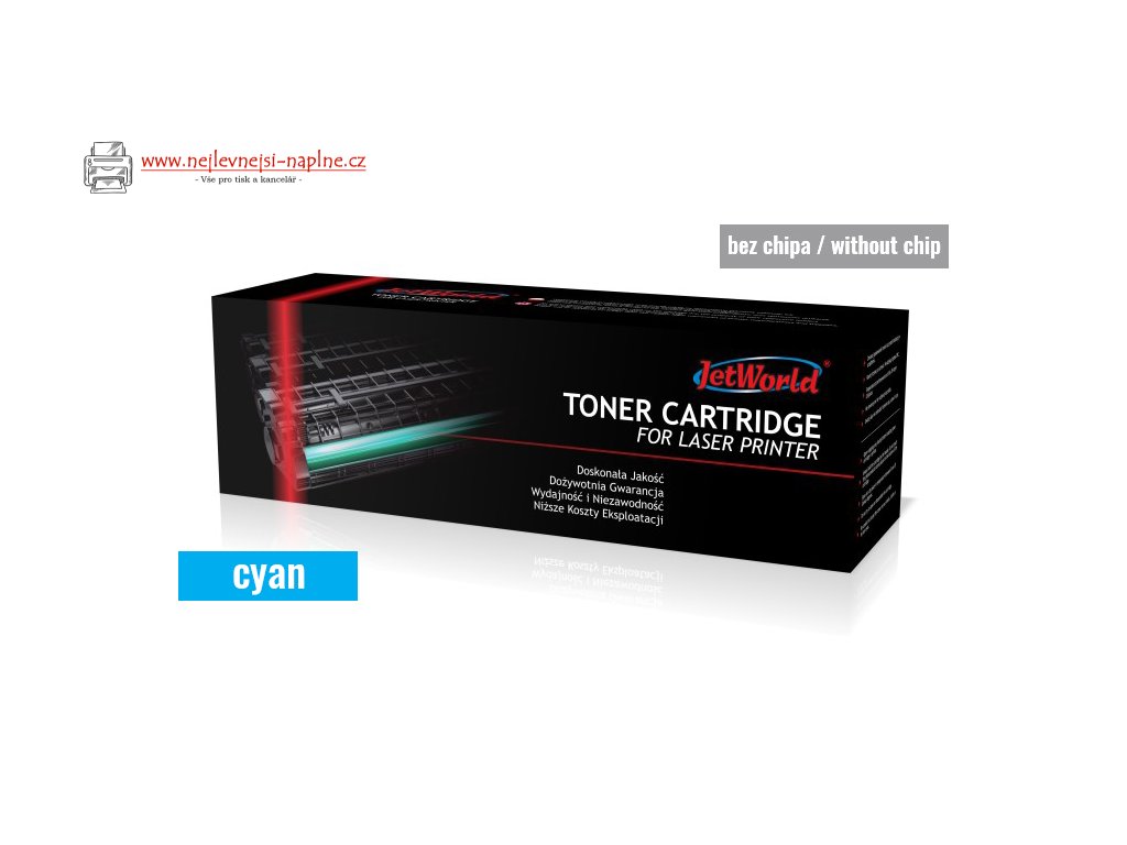 Toner Jetworld replacement HP 219A W2191A Color LaserJet Pro 3202, 3302 1.2K Cyan (toner without chip - replace from OEM cartridge A or X - refer to instruction)