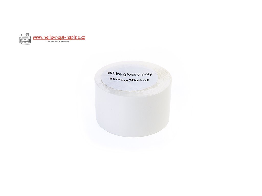 High Gloss Label Roll JetWorld White 56mm*30m replacement do Epson TM-3500 (roll with longitudinal perforation, core size 51mm)