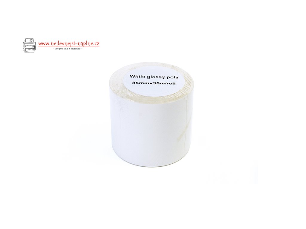 High Gloss Label Roll JetWorld White 85mm*30m replacement do Epson TM-3500 (roll with longitudinal perforation, core size 51mm)