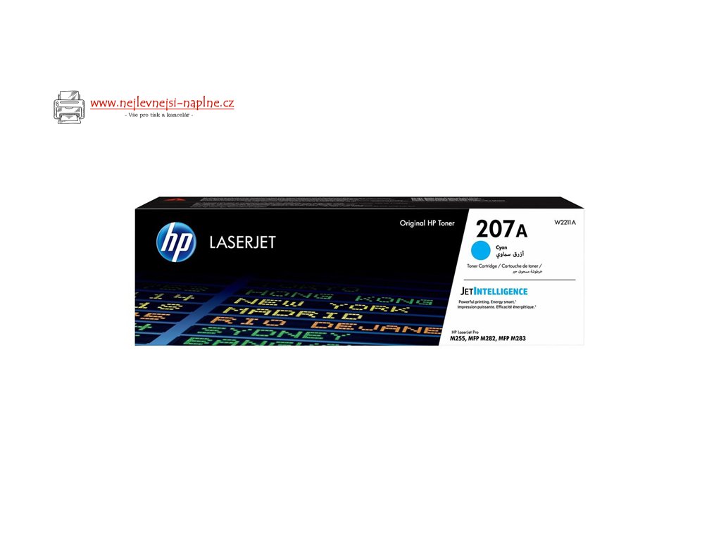 Original Toner Cyan HP Color LaserJet Pro M255, MFP M282, MFP M283, M283 (207A W2211A)