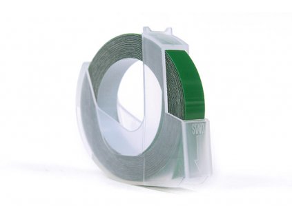 JetWorld 3D náhradní páska Dymo z bílé na zelenou (pro embosování, ražbu) 9 mm x 3 m (S0898160) (10 ks)