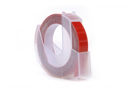 JetWorld 3D náhradní páska Dymo z bílé na červenou (pro embosování, ražbu) 9 mm x 3 m (S0898150) (10 ks)