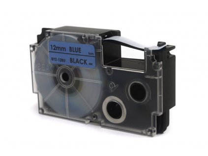 Páska JetWorld pro použití v Casio Black on Blue 12 mm x 8 m (PT-12BU1, PT12BU1, XR-12BU1, XR12BU1)