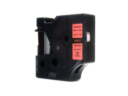 Náhradní páska JetWorld Dymo Rhino Black on Red 9mm x 5,5m Winylowa, vinyl (18437) (S0718510)