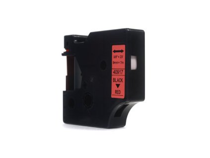 Náhradní páska JetWorld Dymo D1 černá na červené 9 mm x 7 m LM100 , LM120, LM150, LM160, LM200, LM210, LM210D, LM220, LM260, LM260P, LM260D, LM280, LM300, LM350, LM360D, LM420P, LM500TS (40917) (S0720720)