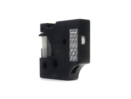 Náhradní páska JetWorld Dymo D1 White on Clear 9 mm x 7 m LM100, LM100Plus, LM100Series, LM120P, LM280, LM300, LM350, LM350D, LM350Series, LM360D, LM400, LM420P, LM450, LM450D, LM450Series, LM500TS, LMPC, LMPC2 (40920)