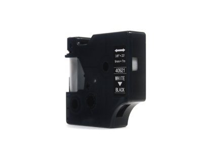 Náhradní páska JetWorld Dymo D1 bílá na černé 9 mm x 7 m LM100, LM100Plus, LM100Series, LM120P, LM280, LM300, LM350, LM350D, LM350Series, LM360D, LM400, LM420P, LM450, LM450D, LM450Series, LM500TS, LMPC, LMPC2 (40921)