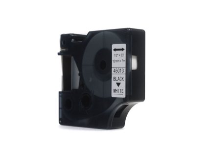 Náhradní páska JetWorld Dymo D1 černá na bílé 12 mm x 7 m LM100, LM100+, LM200, LM300, LM400, LM420P, LM350, LM350D, LM360D, LM450D, LM260P, LM120P, LM500TS, LM160, LM210D, LM280, LM150, LM220 (45013) (S0720530)