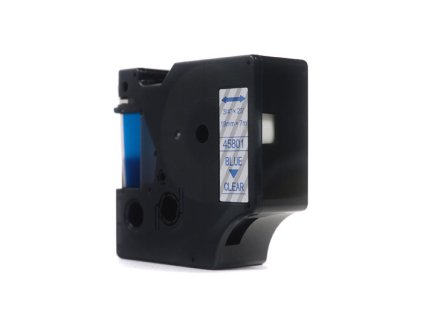 Náhradní páska JetWorld Dymo D1 Blue on Clear, 19 mm x 7 m (45801)