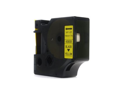 Náhradní páska JetWorld Dymo D1 Black on Yellow, 19 mm x 7 m (45808) (S0720880)
