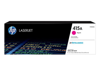 Originální purpurový toner HP Color LaserJet Color Pro M454, M479, MFP M454, MFP M479, Enterprise M455, MFP M480, Managed E45028, E47528 (415A W2033A)