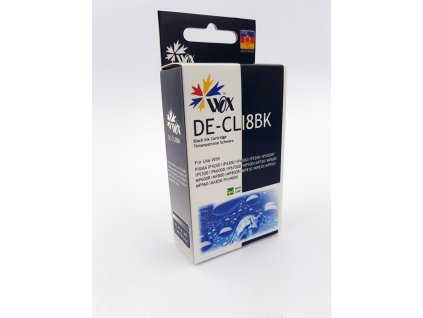 Inkoustová kazeta Wox Black Canon CLI 8BK náhradní s čipem CLI8BK