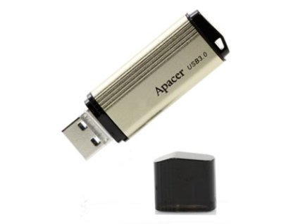 Apacer USB flash disk, USB 3.0, 32GB, AH353, zlatý, AP32GAH353C-1, USB A, s krytkou
