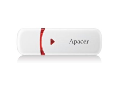 Apacer USB flash disk, USB 2.0, 32GB, AH333, bílý, AP32GAH333W-1, USB A, s krytkou