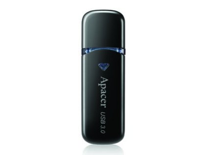 Apacer USB flash disk, USB 3.0, 64GB, AH355, černý, AP64GAH355B-1, USB A, s krytkou