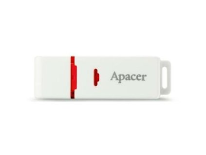 Apacer USB flash disk, USB 2.0, 64GB, AH223, bílý, AP64GAH223W-1, USB A, s krytkou