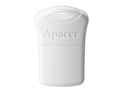 Apacer USB flash disk, USB 2.0, 64GB, AH116, bílý, AP64GAH116W-1, USB A, s krytkou