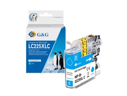 G&G kompatibilní ink s LC-225XLC, NP-B-0225XLC, cyan, 1200str.