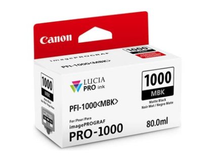Canon originální ink PFI-1000 MBK, 0545C001, matt black, 5490str., 80ml