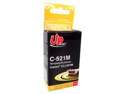 UPrint kompatibilní ink s CLI521M, C-521M, magenta, 450str., 10ml, s čipem