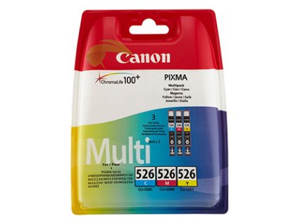 Canon originální ink CLI-526 CMY, 4541B019, CMY, blistr s ochranou, 9ml, multi pack