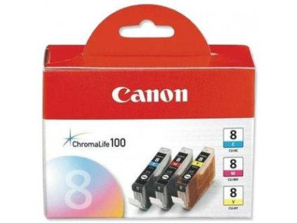 Canon originální ink CLI-8 CMY, 0621B029, 0621B026, CMY, 3-pack C/M/Y
