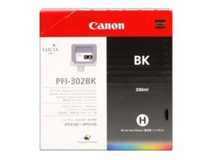 Canon originální ink PFI-302 BK, 2216B001, photo black, 330ml