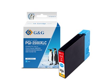 G&G kompatibilní ink s PGI 2500XL, NP-C-2500XLC/C, cyan