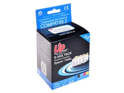 UPrint kompatibilní ink s C13T347, T347, E-34XL PACK, black/cyan/magenta/yellow, 1x1100+3x950str., 1x23,4+3x14ml