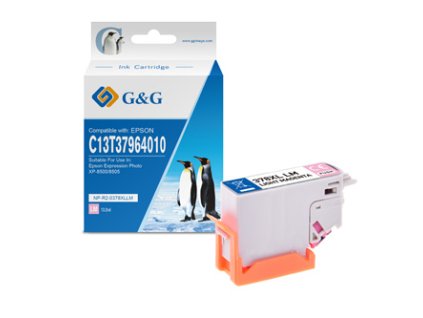 G&G kompatibilní ink s C13T37964010, NP-E-0378XLLM, 378XL, light magenta, 10.3ml